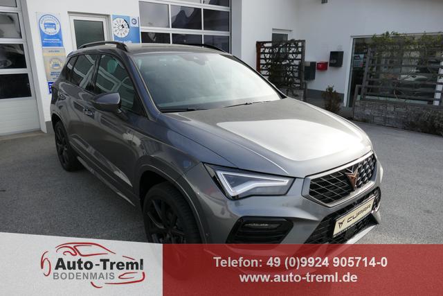Cupra Ateca - 2.0 TSI DSG 190 PS 4Drive AHK el.Sitz Top View Virtual Pedal el.H. 19" Black Matt SHZ LHZ 5JG Assistenz XL Dachhimmel schwarz Induktionsladeschale Navi Reserverad Kamera Parkassist 4x4