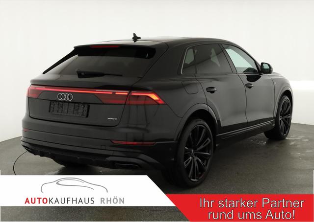 Audi Q8 - 50 TDI quattro qu S-LINE, Standheizung, HuD, Luft, Pano, B&O, 23-Zoll, AHK, Leder, AreaView, Optik schwarz