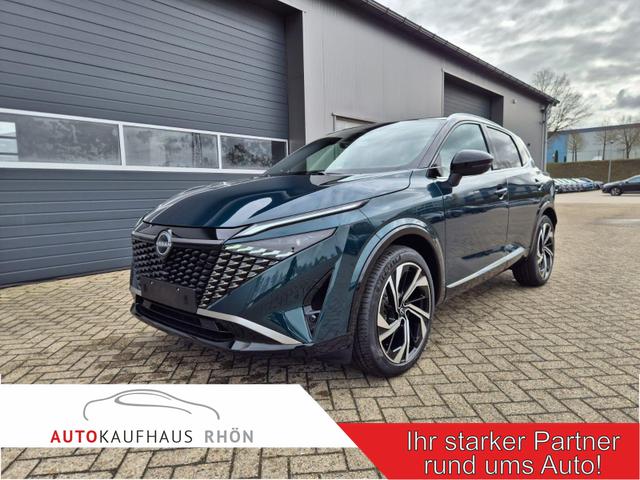 Nissan Qashqai - 1.3 DIG-T MHEV 158 PS X-Tronic Tekna Premium Paket 20"LM Teil-Leder PanoGlasdach Klimaautomatik Sitzheizung Lenkradheizung Navi Head-Up Display elektr. Heckklappe ACC PDC v+h 360&deg;Kamera DAB Bluetooth Touchscreen Apple CarPlay Android Auto
