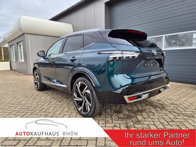 Nissan Qashqai - 1.3 DIG-T MHEV 158 PS X-Tronic Tekna Premium Paket 20"LM Teil-Leder PanoGlasdach Klimaautomatik Sitzheizung Lenkradheizung Navi Head-Up Display elektr. Heckklappe ACC PDC v+h 360&deg;Kamera DAB Bluetooth Touchscreen Apple CarPlay Android Auto