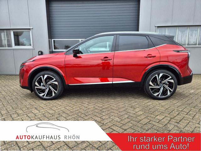 Nissan Qashqai - 1.3 DIG-T MHEV 158 PS X-Tronic Tekna Premium Paket 20"LM Teil-Leder PanoGlasdach Klimaautomatik Sitzheizung Lenkradheizung Navi Head-Up Display elektr. Heckklappe ACC PDC v+h 360&deg;Kamera DAB Bluetooth Touchscreen Apple CarPlay Android Auto