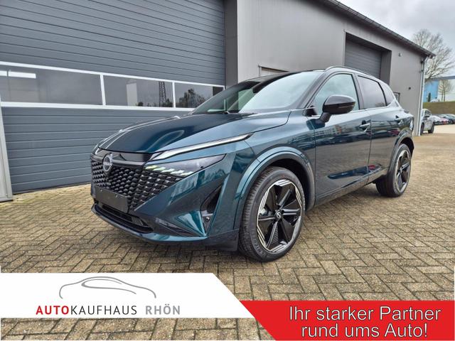 Nissan Qashqai - 1.3 DIG-T MHEV 158 PS X-Tronic N-Design 20"Zoll Teil-Leder PanoGlasdach Klimaautomatik Sitzheizung Lenkradheizung Navi Head-Up Display elektr. Heckklappe ACC PDC v+h 360&deg;Kamera DAB Bluetooth Touchscreen Apple CarPlay Android Auto
