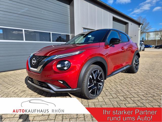 Nissan Juke - 1.0 DIG-T 114PS N-Design Automatik Teil-Leder Klimaautomatik Sitzheizung Lenkradheizung PDC v+h R&uuml;ckf.Kamera Navi 19"LM Bluetooth Touchscreen Apple CarPlay Android Auto