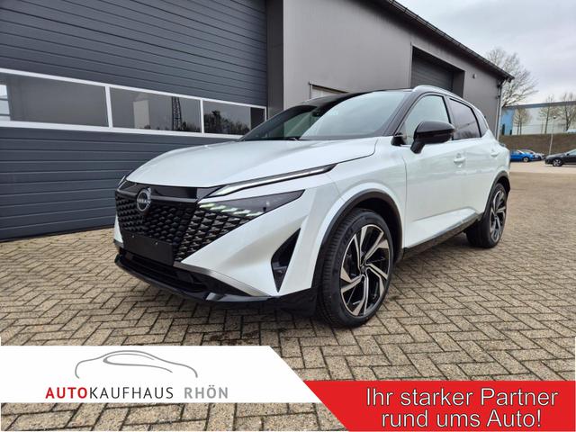 Nissan Qashqai - 1.3 DIG-T MHEV 158 PS X-Tronic Tekna Premium Paket 20"LM Teil-Leder PanoGlasdach Klimaautomatik Sitzheizung Lenkradheizung Navi Head-Up Display elektr. Heckklappe ACC PDC v+h 360&deg;Kamera DAB Bluetooth Touchscreen Apple CarPlay Android Auto