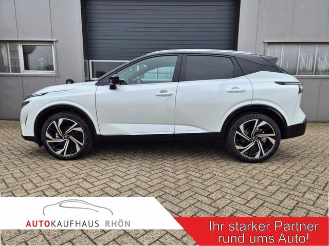 Nissan Qashqai - 1.3 DIG-T MHEV 158 PS X-Tronic Tekna Premium Paket 20"LM Teil-Leder PanoGlasdach Klimaautomatik Sitzheizung Lenkradheizung Navi Head-Up Display elektr. Heckklappe ACC PDC v+h 360&deg;Kamera DAB Bluetooth Touchscreen Apple CarPlay Android Auto