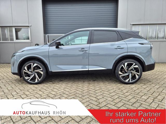 Nissan Qashqai - 1.3 DIG-T MHEV 158 PS X-Tronic Tekna Premium Paket 20"LM Teil-Leder PanoGlasdach Klimaautomatik Sitzheizung Lenkradheizung Navi Head-Up Display elektr. Heckklappe ACC PDC v+h 360&deg;Kamera DAB Bluetooth Touchscreen Apple CarPlay Android Auto