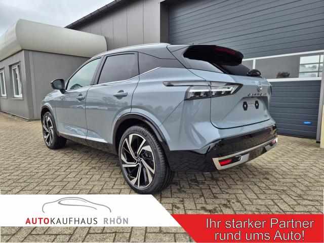 Nissan Qashqai - 1.3 DIG-T MHEV 158 PS X-Tronic Tekna Premium Paket 20"LM Teil-Leder PanoGlasdach Klimaautomatik Sitzheizung Lenkradheizung Navi Head-Up Display elektr. Heckklappe ACC PDC v+h 360&deg;Kamera DAB Bluetooth Touchscreen Apple CarPlay Android Auto
