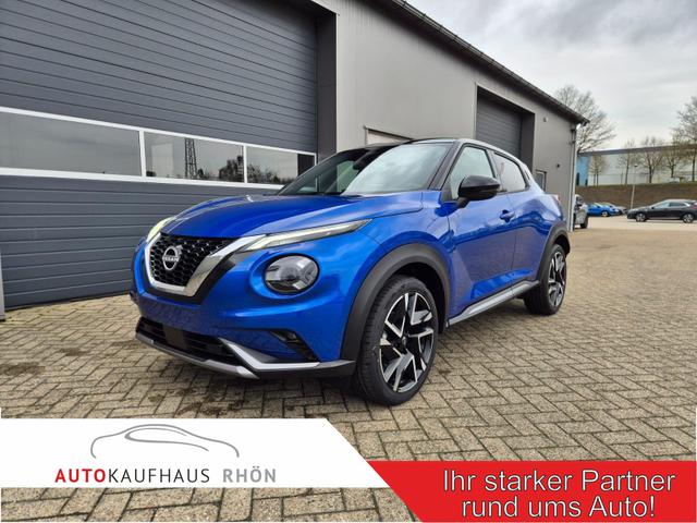 Nissan Juke - 1.0 DIG-T 114PS N-Design Automatik Teil-Leder Klimaautomatik Sitzheizung Lenkradheizung PDC v+h R&uuml;ckf.Kamera Navi 19"LM Bluetooth Touchscreen Apple CarPlay Android Auto