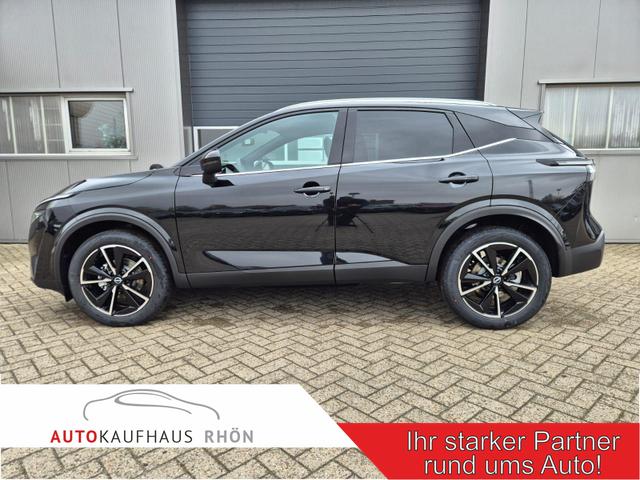 Nissan Qashqai - 1.3 DIG-T MHEV 158 PS X-Tronic Tekna Voll-Leder Klimaautomatik PanoGlasdach Sitzheizung Lenkradheizung Navi Head-Up Display elektr. Heckklappe ACC PDC v+h 360&deg;Kamera DAB Bluetooth Touchscreen Apple CarPlay Android Auto 19"LM
