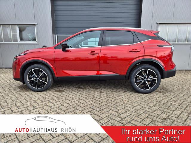 Nissan Qashqai - 1.3 DIG-T MHEV 158 PS X-Tronic Tekna Voll-Leder Klimaautomatik PanoGlasdach Sitzheizung Lenkradheizung Navi Head-Up Display elektr. Heckklappe ACC PDC v+h 360&deg;Kamera DAB Bluetooth Touchscreen Apple CarPlay Android Auto 19"LM