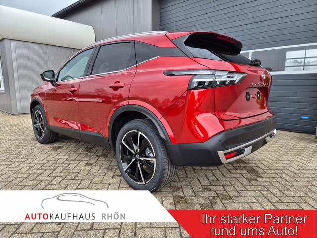 Nissan Qashqai - 1.3 DIG-T MHEV 158 PS X-Tronic Tekna Voll-Leder Klimaautomatik PanoGlasdach Sitzheizung Lenkradheizung Navi Head-Up Display elektr. Heckklappe ACC PDC v+h 360&deg;Kamera DAB Bluetooth Touchscreen Apple CarPlay Android Auto 19"LM