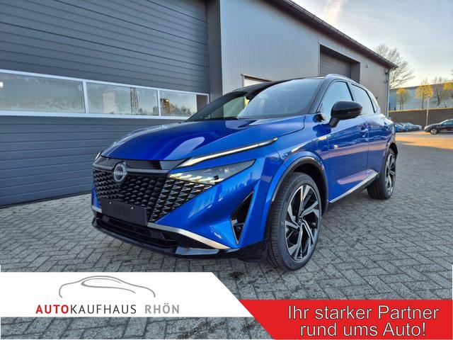 Nissan Qashqai - 1.3 DIG-T MHEV 158 PS X-Tronic Tekna Premium Paket 20"LM Teil-Leder PanoGlasdach Klimaautomatik Sitzheizung Lenkradheizung Navi Head-Up Display elektr. Heckklappe ACC PDC v+h 360&deg;Kamera DAB Bluetooth Touchscreen Apple CarPlay Android Auto
