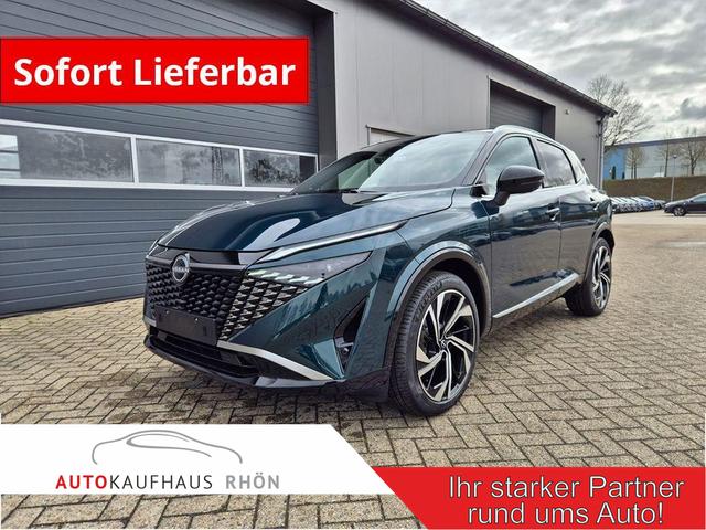 Nissan Qashqai - 1.3 DIG-T MHEV 158 PS X-Tronic Tekna Premium Paket 20"LM Teil-Leder PanoGlasdach Klimaautomatik Sitzheizung Lenkradheizung Navi Head-Up Display elektr. Heckklappe ACC PDC v+h 360&deg;Kamera DAB Bluetooth Touchscreen Apple CarPlay Android Auto