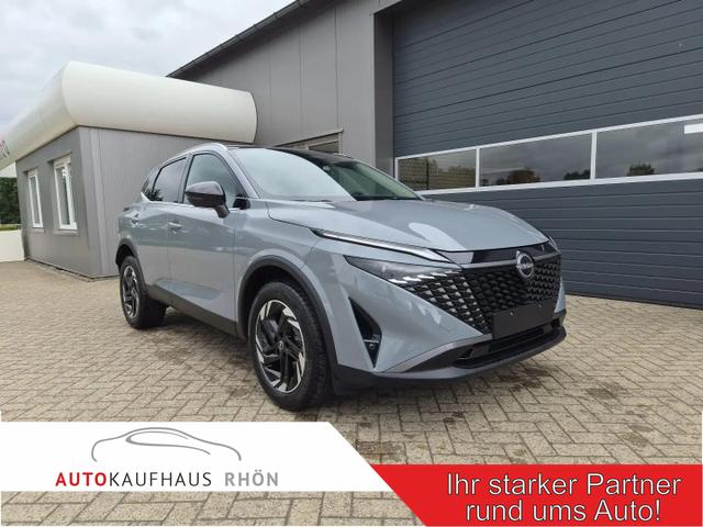 Nissan Qashqai - 1.3 DIG-T MHEV 158 PS X-Tronic N-Connecta Teil-Leder PanoGlasdach Klimaautomatik Sitzheizung Lenkradheizung Navi ACC PDC v+h 360&deg;Kamera DAB Bluetooth Touchscreen Apple CarPlay Android Auto 18"LM