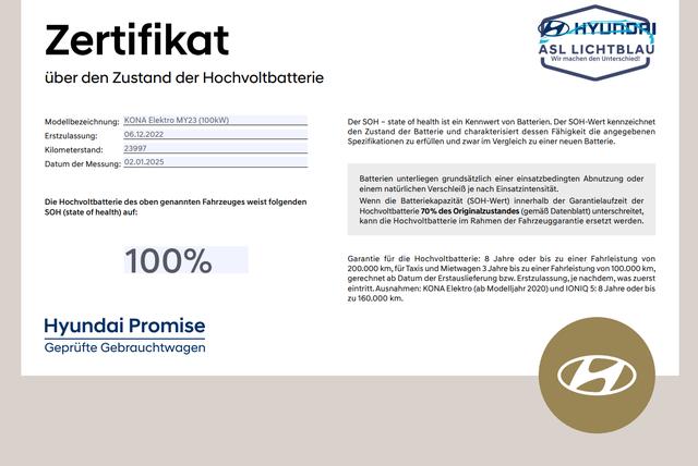Hyundai KONA Elektro (100kW) TREND Navigations-Paket 