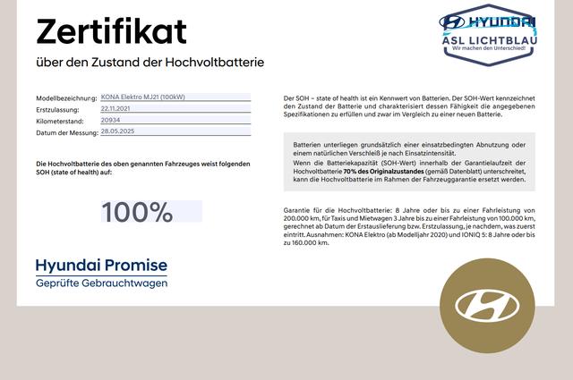 Hyundai KONA Elektro (100kW) Edition 30 Plus-Paket 
