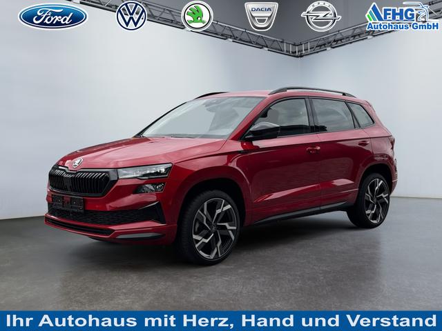 Skoda Karoq - 1,5 TSI DSG Sportline 2ZKlimaautomatik Canton Anh&auml;ngerkupplung Totewinkel Assistent 2 x Einparkhilfe Kamera 19 Zoll Felgen adaptiver Tempomat 5J Garantie
