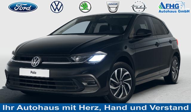 Volkswagen Polo - LIFE 1.0 TSI 95PS DSG, 15" ALU, PARKSENSOREN HI, RADIO COMPOSITION/USB VO+HI/BT/DAB/APP-CONNECT KLIMA LED-SCHEINW./-RÜCKLEUCHTEN NEBELSCHEINW. LANE ASSIST MÜDIGKEITSERK. DIG. COCKPIT MUFU-LEDERLENKRAD AUßENSPIEGEL ANKLAPPBAR MITTELARML. DOPPELTER LADEBODE