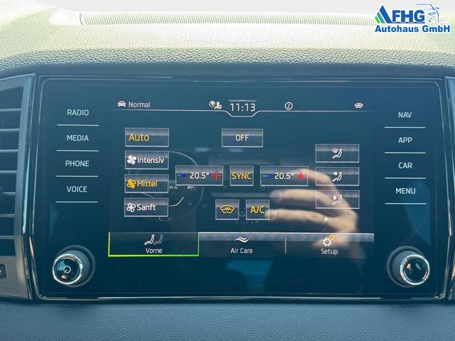 Skoda Karoq Sportline 1,5 TSI DSG 2ZKlima 4x Sitzheizung beheizte Frontscheibe Canton Totewinkel 5J Garantie 