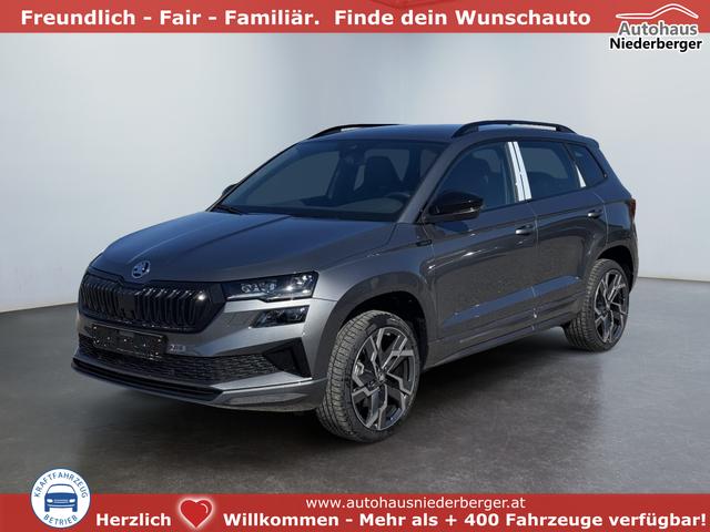 Skoda Karoq - Sportline 1,5 TSI DSG 2ZKlimaautomatik Canton Anh&auml;ngerkupplung Totewinkel Assistent 2 x Einparkhilfe Kamera 19 Zoll Felgen adaptiver Tempomat 5J Garantie