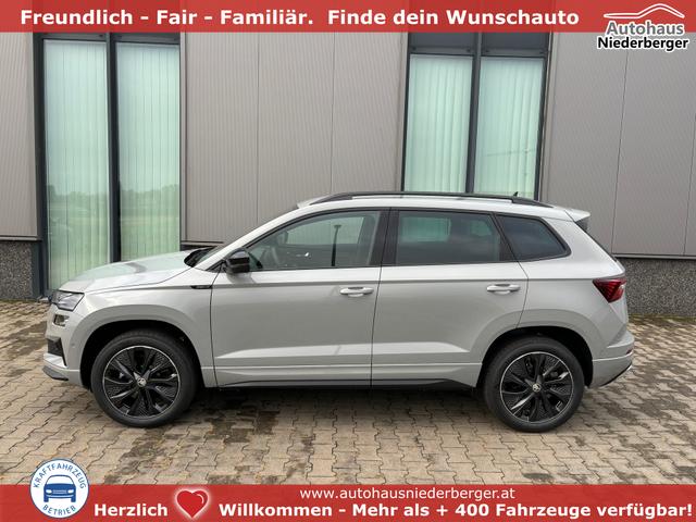 Skoda Karoq - SELECTION 2.0 TDI 115PS, 16"Alu, Climatronic, Dachreling, M-Lederlenkrad, LED-Scheinwerfer, Tempomat, Parksensoren hinten, Virtual Cockpit 8", SunSet, Infotainment 8" + Wireless SmartLink