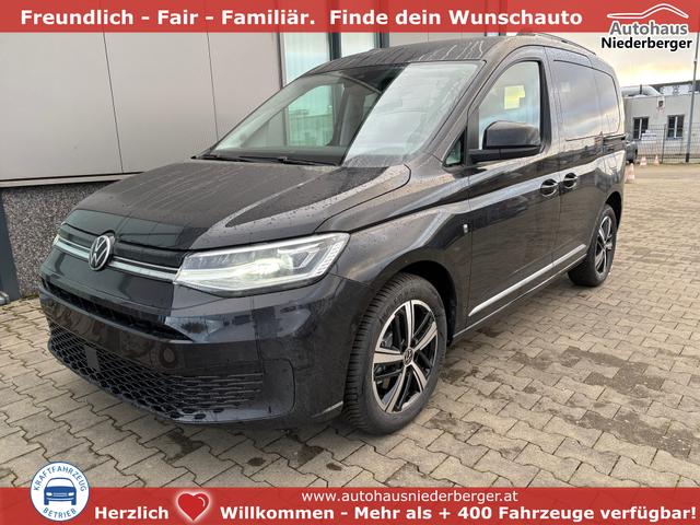 Volkswagen Caddy - Style 1.5 TSI 115PS DSG/AUTOMATIK, Deep-Black, 17" Alu/Ganzjahresreifen, Winterpaket, ACC-Tempomat, Toter-Winkel, ParkAssist, Parksensoren vo/hi, Rückfahrkamera, Radio Ready2Discover 10" + Wireless AppConnect, Climatronic, Abgedunkelte Scheiben, M-Lederlenkrad