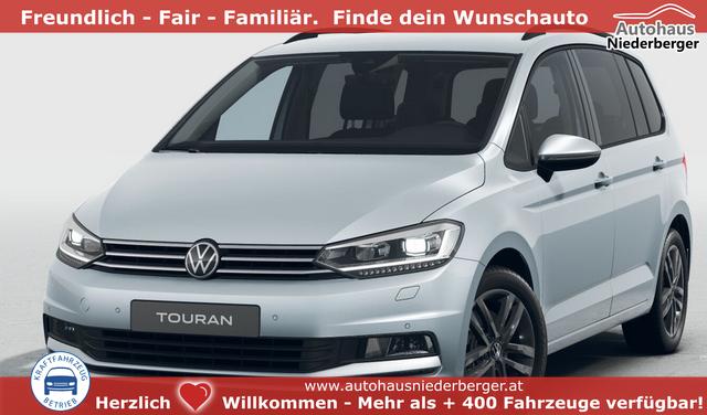 Volkswagen Touran - Limited 1.5 TSI 150 PS, 17" Alu, SILBER-Metallic, Winter-Paket, Elektr. Heckklappe, Keyless, Alarm, LED-Scheinwerfer IQ-Light, Travel Assist, Parksensoren vo/hi, Rückfahrkamera, ACC, M-Lederlenkrad, Digital Cockpit, 3-Zonen-Climatronic, Radio Ready2Discover 8"