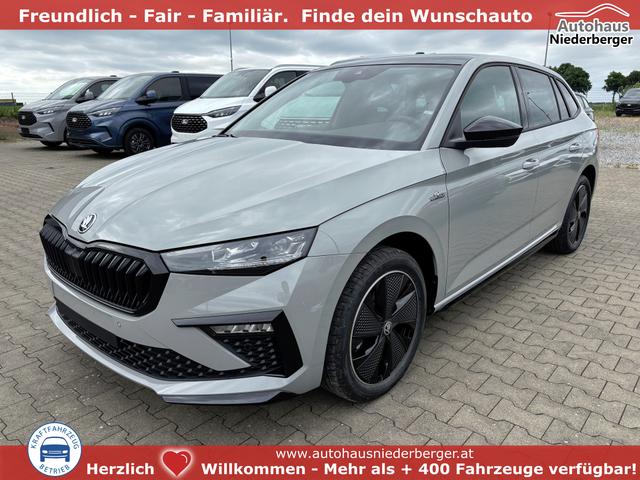 Skoda Scala - Monte Carlo 1.0 TSI 115PS DSG, STAHL-GRAU, Panoramadach, 17"Alu, Climatronic, MATRIX-LED, Kessy, Verlängerte Heckscheibe, SunSet, Parksensoren vorn/hinten, Rückfahrkamera, Tempomat, Winter-Paket, Sport-M-Lederlenkrad beheizt, Virtual Cockpit, Radio 8", SmartLin