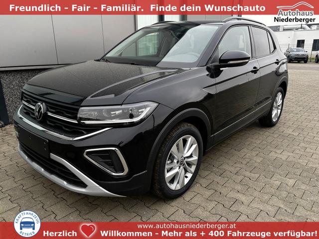 Volkswagen T-Cross - LIFE 1.5 TSI 150PS DSG/AUTOMATIK, Deep-Black-Metallic, Parksensoren v/h, R&uuml;ckfahrkamera, Privacy-Glas, Sitzheizung, Climatronic, IQ LIGHT MATRIX-LED, Radio Ready2Discover+App-Connect, 17" Alu, KEYLESS, Lendenwirbelst&uuml;tze, M-Lederlenkrad, Dachreling