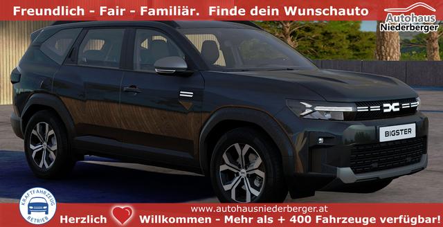 Dacia Bigster - Expression 1.2 TCe 140 Mild-Hybrid 6-Gang, Schwarz-Metallic + Parking-Paket, 17" Alu, Rückfahrkamera, Klimaautomatik, Radio 10" Wireless Apple CarPlay/Android Auto, Tempomat, Nebelscheinwerfer, Lederlenkrad