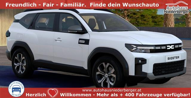 Dacia Bigster - Expression 1.2 TCe 140 Mild-Hybrid 6-Gang, Weiß + Parking-Paket, 17" Alu, Rückfahrkamera, Klimaautomatik, Radio 10" Wireless Apple CarPlay/Android Auto, Tempomat, Nebelscheinwerfer, Lederlenkrad