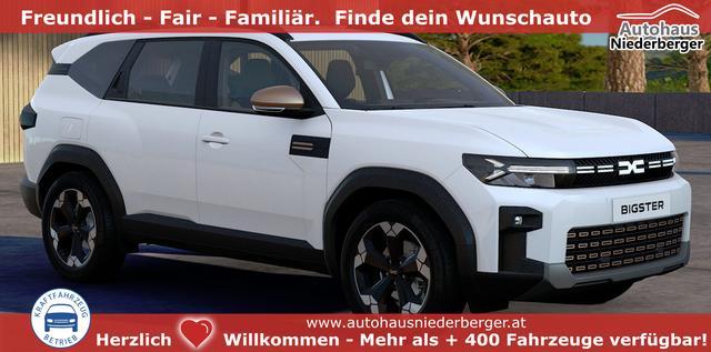 Dacia Bigster - Extreme 1.2 TCe 140 Mild-Hybrid 6-Gang, Weiß + ELEKTR. HECKKLAPPE COLD-PACK 2 Parking-Paket, Klimaautomatik, Privacy-Glas, Navigation, 18" Alu, Keycard Handsfree, Elektrisches PANORAMADACH, Rückfahrkamera, Tempomat