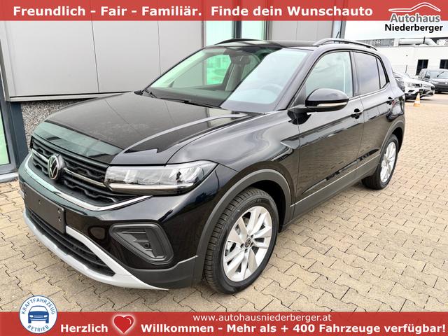 Volkswagen T-Cross - Limited 1.0 TSI 115PS, 5 JAHRE GARANTIE, ANHÄNGERKUPPLUNG, NAVI 8", 17" Alu / Ganzjahresreifen, Climatronic, Sitzheizung, Parksensoren vo/hi + Kamera, Keyless, Privacy-Glas, Deep-Black Perleffekt, Dachreling, Sicht-Paket, Lendenwirbelstützen vorn