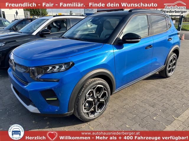 Citroën C3 - NEUES MODELL "MAX" Turbo 100PS, Blau-Metallic, Winterpaket, 17" Alufelgen, Parksensoren hinten, Rückfahrkamera, Klimautomatik, Privacy-Glas, Dachreling, Navigation, Head-up-Display, Außenspiegel elektr. einstell-/beheiz-/anklappbar, ZV mit Fernbedienung