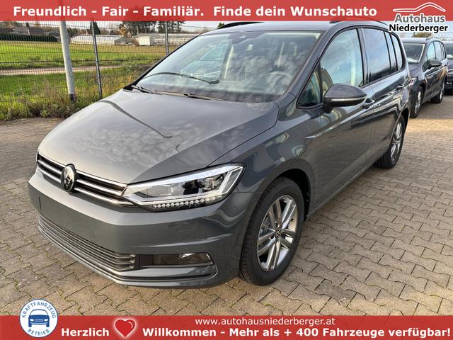 Volkswagen Touran - Limited 1.5 TSI 150 PS, 17" Alu, GRAU-Metallic, Winter-Paket, Elektr. Heckklappe, Keyless, Alarm, LED-Scheinwerfer IQ-Light, Travel Assist, Parksensoren vo/hi, Rückfahrkamera, ACC, M-Lederlenkrad, Digital Cockpit, 3-Zonen-Climatronic, Radio Ready2Discover 8"