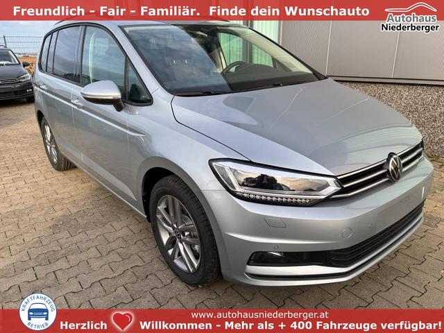Volkswagen Touran - Limited 1.5 TSI 150 PS, 17" Alu, SILBER-Metallic, Winter-Paket, Elektr. Heckklappe, Keyless, Alarm, LED-Scheinwerfer IQ-Light, Travel Assist, Parksensoren vo/hi, Rückfahrkamera, ACC, M-Lederlenkrad, Digital Cockpit, 3-Zonen-Climatronic, Radio Ready2Discover 8"
