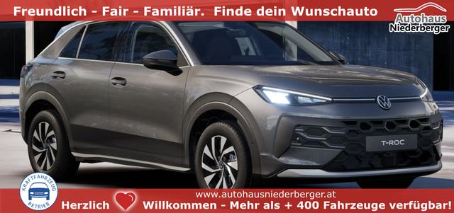 Volkswagen T-Roc - LIFE 1.5 eTSI 116PS DSG (AUTOMATIK), Wolf-Grey METALLIC, ANHÄNGERKUPPLUNG, WINTER-PAKET, PRIVACY, 16" Alu, ACC, Climatronic, Rückfahrkamera, Parksensoren vorne/hinten, Radio 12,9" + Wireless App-Connect, Toter-Winkel-Warner, M-Lederlenkrad, LED-Scheinwerfer