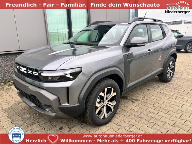 Dacia Duster - Expression 1.6 HYBRID 140 AUTOMATIK (Benzin/Elektro), 17" Alufelgen "TERGAN", Klimaanlage, R&uuml;ckfahrkamera, Parksensoren hinten, LED-Scheinwerfer, Radio Media 10" + Smartphone-Spiegelung, Armlehne, Dachreling, Tempomat, Verkehrszeichenerkennung, Spurassistent