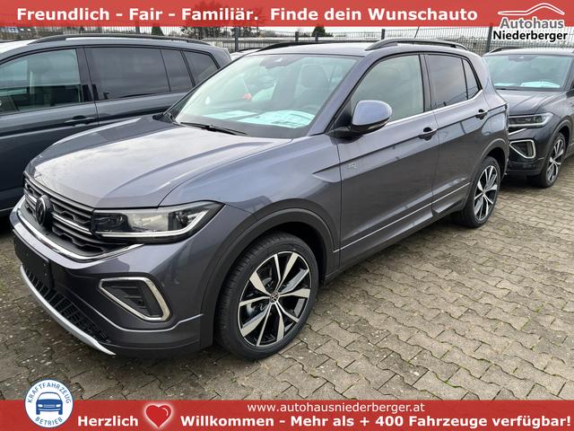 Volkswagen T-Cross - R-Line Limited 1.0 TSI 115PS, 5 JAHRE GARANTIE, CLIMATRONIC, SITZHEIZUNG, Grau Metallic, 18" Alu, MATRIX-LED, Adaptiver Tempomat ACC, Parksensoren, Rückfahrkamera, Keyless, Abgedunkelte Scheiben, Radio "Ready2Discover" + App-Connect, M-Lederlenkrad, Side Assist