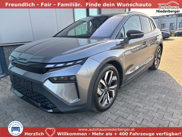 Skoda Elroq - Sportline 20" Alufelgen, 2-Zonen-Climatronic, Sitzheizung, Parksensoren vorn/hinten, R&uuml;ckfahrkamera, SunSet, Infotainment 13" + NAVIGATION, Beheizbares M-Lederlenkrad, Alarm, Dachreling