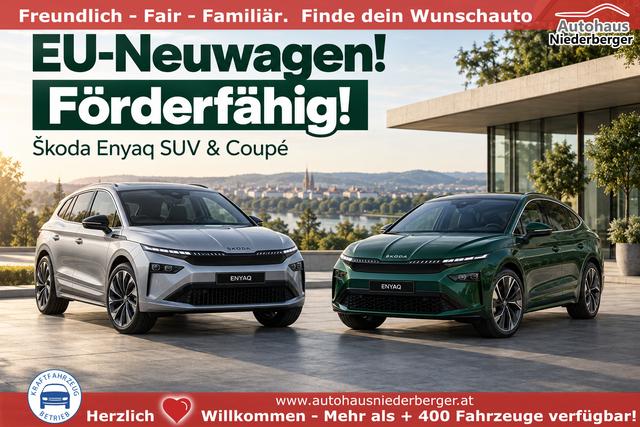Skoda Enyaq - Selection 85 210KW Heckantrieb, 19" Alu, 3Z-Climatronic, NAVI 13", Parksensoren vorn/hinten, R&uuml;ckfahrkamera, Kessy, Alarm, Sitzheizung, M-Lederlenkrad beheizt, Pr&auml;diktiver Tempomat