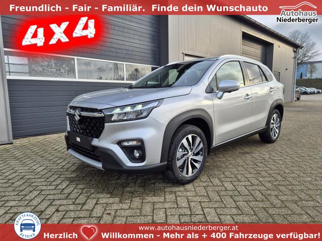 Suzuki S-Cross - Comfort+ 110PS Automatik MHEV 4x4 ALLGRIP 1.4 Boosterjet Allrad Teilleder Navi Klimaautomatik Sitzheizung ACC PDC v+h 4x Kamera Suzuki-Radio Apple CarPlay Android Auto Touchscreen 2xKeyless 17-LM
