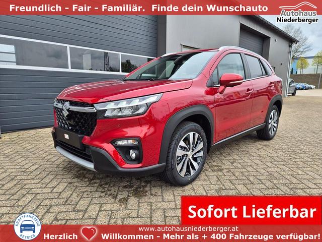 Suzuki S-Cross - Comfort+ 110PS Automatik MHEV 1.4 Boosterjet Teilleder Navi Klimaautomatik Sitzheizung ACC PDC v+h 4x Kamera Suzuki-Radio Apple CarPlay Android Auto Touchscreen 2xKeyless 17-LM