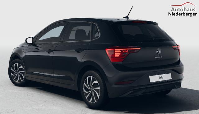 Volkswagen Polo LIFE 1.0 TSI 95PS DSG, 15" ALU, PARKSENSOREN HI, RADIO COMPOSITION/USB VO+HI/BT/DAB/APP-CONNECT KLIMA LED-SCHEINW./-RÜCKLEUCHTEN NEBELSCHEINW. LANE ASSIST MÜDIGKEITSERK. DIG. COCKPIT MUFU-LEDERLENKRAD AUßENSPIEGEL ANKLAPPBAR MITTELARML. DOPPELTER LADEBODE 