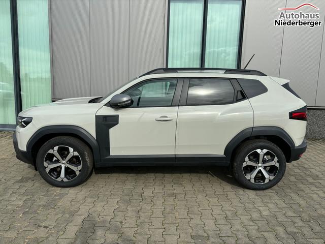 Dacia Duster Extreme 1.8 HYBRID 155 (Benzin/Elektro) AUTOMATIK, 17" Alufelgen "TERGAN", Klimaautomatik, Hands-free, Rückfahrkamera, Parksensoren hinten, LED-Scheinwerfer, Radio 10" + Smartphone-Spiegelung, Abgedunkelte Scheiben, Nebelscheinwerfer, Armlehne, Dachreling, Tempo 