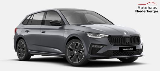 Skoda Scala Monte Carlo 1.0 TSI 115PS, Panoramadach, 17"Alu, Climatronic, MATRIX-LED, Kessy, Verlängerte Heckscheibe, SunSet, Parksensoren vorn/hinten, Rückfahrkamera, Tempomat, Winter-Paket, Sport-M-Lederlenkrad beheizt, Virtual Cockpit, Radio 8", SmartLink 