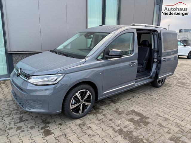 Volkswagen Caddy Style MAXI 7-SITZER 1.5 TSI 115PS DSG/AUTOMATIK, PURE-GREY, 17" Alu/Ganzjahresreifen, Winterpaket, ACC-Tempomat, Toter-Winkel, ParkAssist, Parksensoren vo/hi, Rückfahrkamera, Radio Ready2Discover 10" + Wireless AppConnect, Climatronic, Abgedunkelte Scheiben 