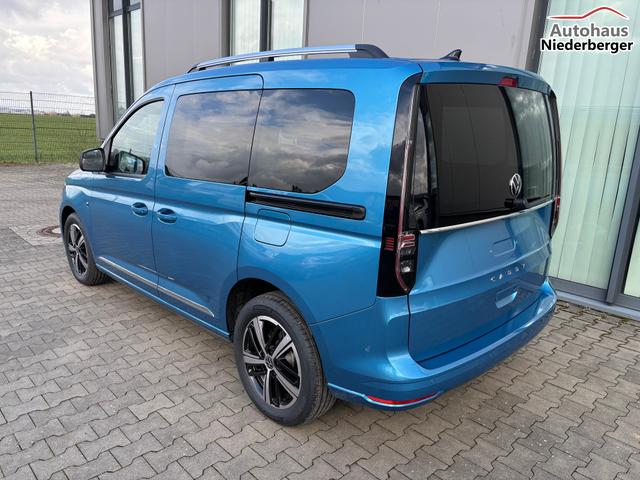 Volkswagen Caddy Style 1.5 TSI 115PS DSG/AUTOMATIK, BLAU-MET, 17" Alu/Ganzjahresreifen, Winterpaket, ACC-Tempomat, Toter-Winkel, ParkAssist, Parksensoren vo/hi, Rückfahrkamera, Radio Ready2Discover 10" + Wireless AppConnect, Climatronic, Abgedunkelte Scheiben, M-Lederlenkrad 