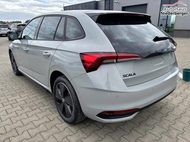 Skoda Scala Monte Carlo 1.0 TSI 115PS DSG, STAHL-GRAU, Panoramadach, 17"Alu, Climatronic, MATRIX-LED, Kessy, Verlängerte Heckscheibe, SunSet, Parksensoren vorn/hinten, Rückfahrkamera, Tempomat, Winter-Paket, Sport-M-Lederlenkrad beheizt, Virtual Cockpit, Radio 8", SmartLin 