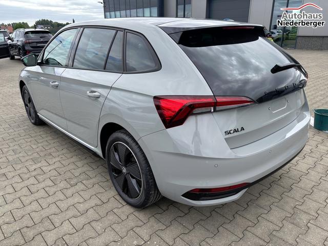 Skoda Scala Monte Carlo 1.0 TSI 115PS DSG, STAHL-GRAU, Panoramadach, 17"Alu, Climatronic, MATRIX-LED, Kessy, Verlängerte Heckscheibe, SunSet, Parksensoren vorn/hinten, Rückfahrkamera, Tempomat, Winter-Paket, Sport-M-Lederlenkrad beheizt, Virtual Cockpit, Radio 8", SmartLin 